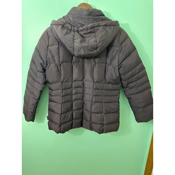 Calvin Klein Womens Puffer Jacket PM Gray Full Zip Hooded Quilted Design With Po - Picture 5 of 11